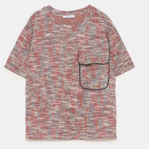 Zara Tops - Zara Boxy Multicolored Knit Top